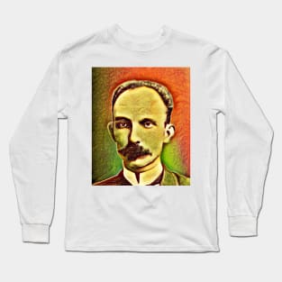 José Martí Snow Portrait | Jose Marti Artwork 14 Long Sleeve T-Shirt